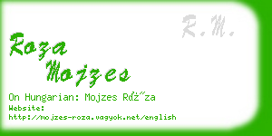 roza mojzes business card